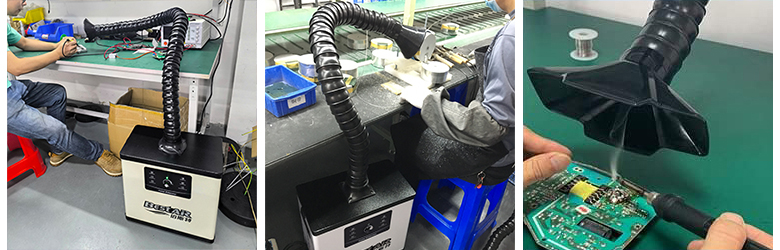 电烙铁焊锡烟雾净化器应用